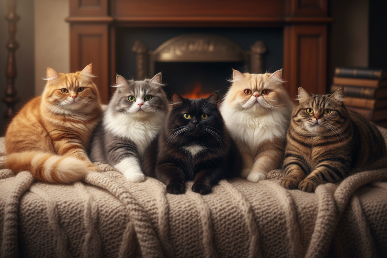 i only see 4, please make sure there are FIVE cats